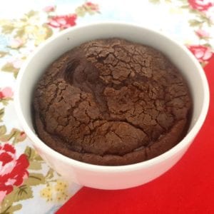 Keto chocolade lava cake