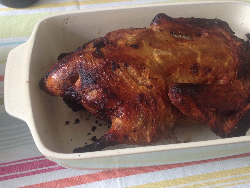 Gevulde eend uit Venetië Gevulde eend met kippenlevertjes op Venetiaanse wijze