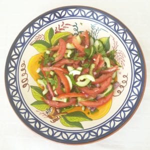 Italiaanse tomaat-komkommer salade 3