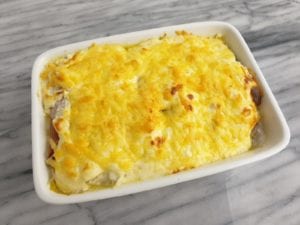 Ovenschaal met witlof met ham en kaas