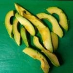 Snijplank met repen avocado