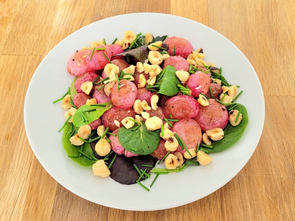 salade met keto aardappeltjes