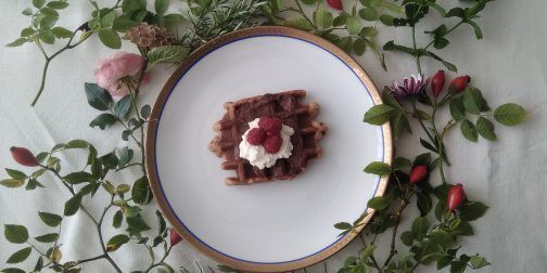 Keto hazelnoot wafel