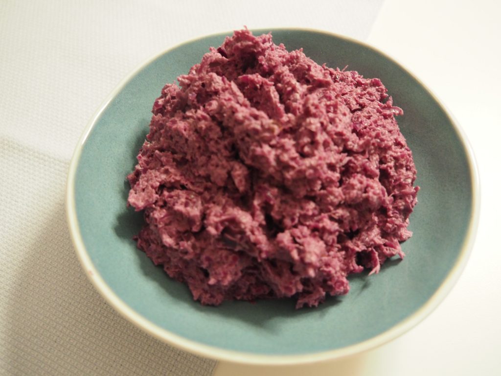 Keto rode kool puree