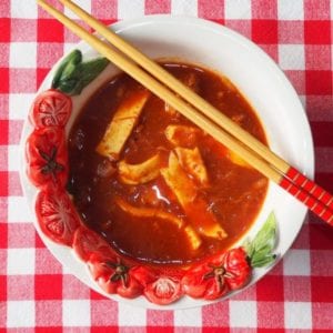 Keto Chinese tomatensoep met kip
