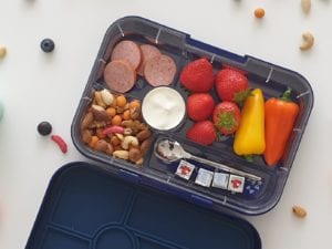 Blauwe lunchdoos pubers