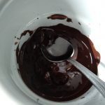 gesmolten chocola in au bain-marie pan