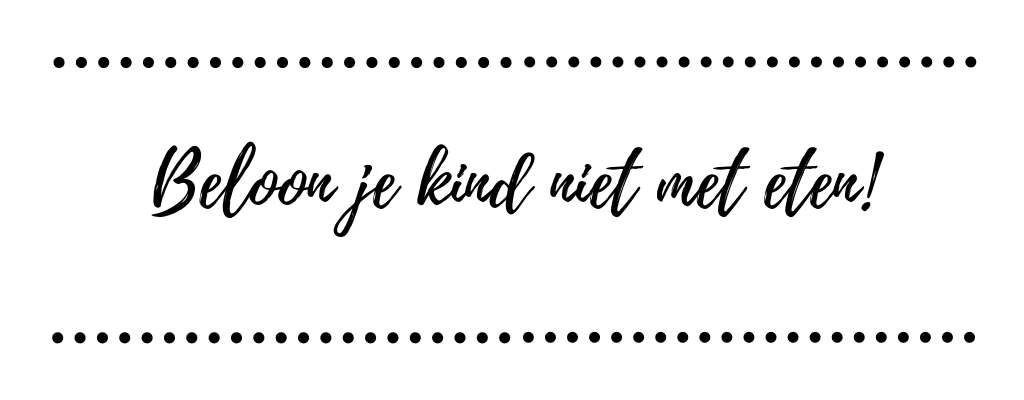 Beloon je kind niet met eten