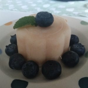 Keto yoghurtijs met bosbessen