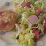 Keto Roquefort muffin met salade