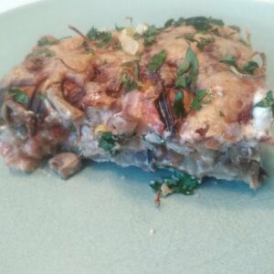 Vegetarische moussaka met gremolata