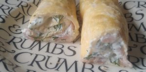 Wrap met zalm en roomkaas