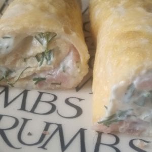 Wrap met zalm en roomkaas