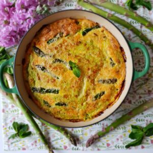 Keto Asperge-munt frittata