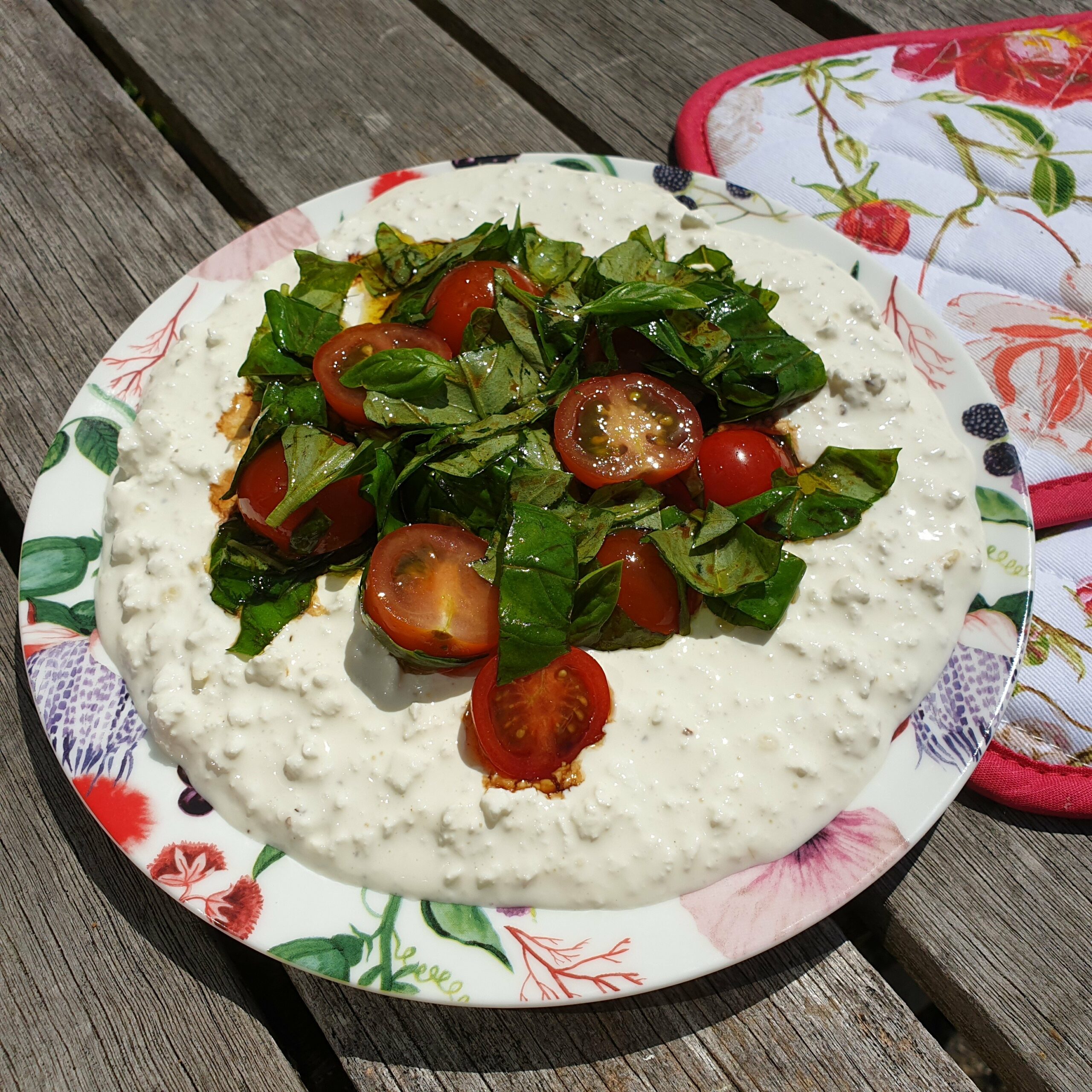 Cottage cheese - tomatensalade