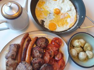 Engels ontbijt zonder varkensvlees