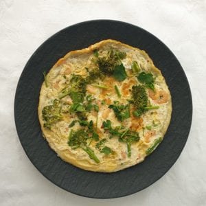 Omelet met garnalen en broccoli 5