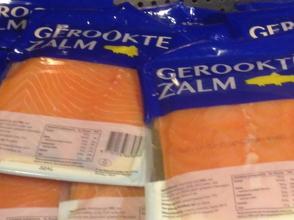 Gekweekte zalm uit Noorwegen