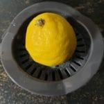 Citroenpers met een citroen