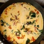 Eierbeslag in de koekenpan met groenten