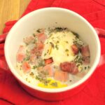 Oeuf en cocotte met ham Oeuf en cocotte met ham en dragon