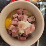 voeg de rest van de ham toe